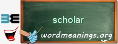 WordMeaning blackboard for scholar